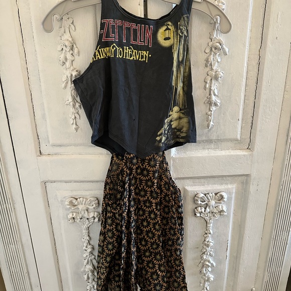 Vintage Upcycled Led Zeppelin Dress Size XS - Picture 1 of 3